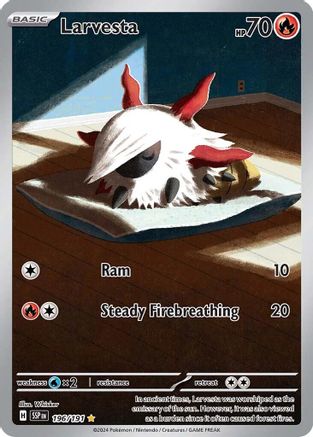 Larvesta (196/191) - SV08 Surging Sparks Holofoil - Illustration Rare