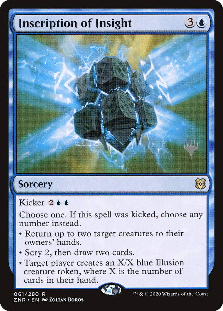Inscription of Insight (PPZNR-61P) - Zendikar Rising Promos Foil (Promo Pack)