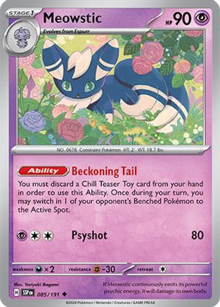 Meowstic 85 - SV08 Surging Sparks Reverse Holofoil