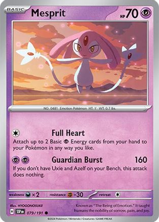 Mesprit (79/191) - SV08 Surging Sparks Reverse Holofoil - Common
