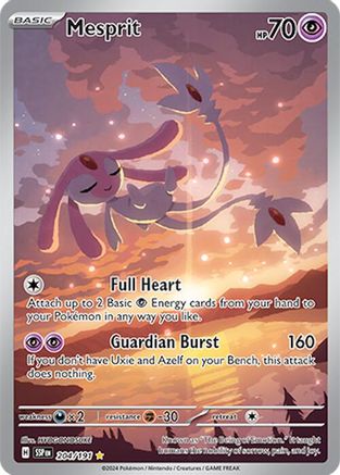 Mesprit (204/191) - SV08 Surging Sparks Holofoil - Illustration Rare