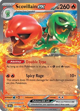 Scovillain ex (37/191) - SV08 Surging Sparks Holofoil - Double Rare