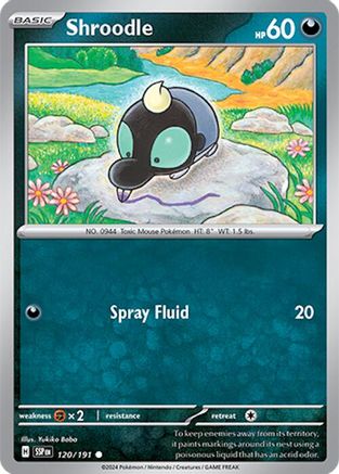 Shroodle (120/191) - SV08 Surging Sparks Reverse Holofoil - Common