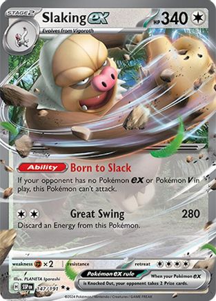 Slaking ex (147/191) - SV08 Surging Sparks Holofoil - Double Rare