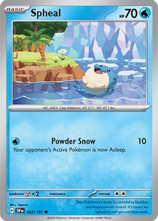Spheal (43/191) - SV08 Surging Sparks Reverse Holofoil - Common