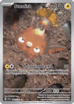 Stunfisk (202/191) - SV08 Surging Sparks Holofoil - Illustration Rare
