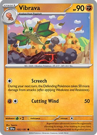 Vibrava (105/191) - SV08 Surging Sparks  - Common