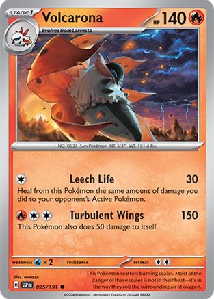Volcarona (25/191) - SV08 Surging Sparks  - Common