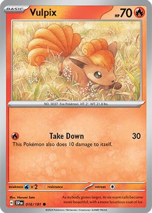 Vulpix 16 - SV08 Surging Sparks Reverse Holofoil