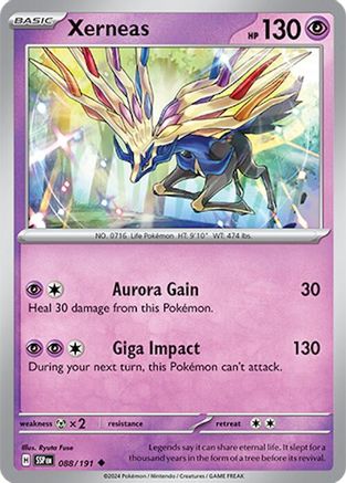 Xerneas (88/191) - SV08 Surging Sparks Reverse Holofoil - Uncommon