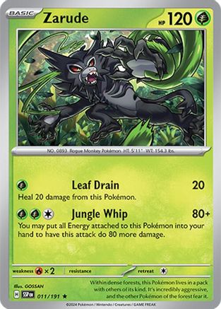Zarude (11/191) - SV08 Surging Sparks Reverse Holofoil - Rare
