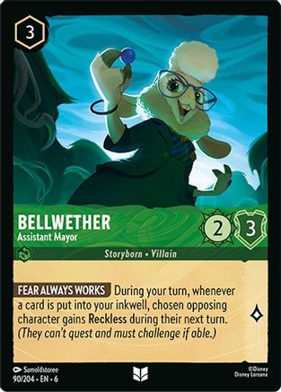 (090/204)  Bellwether - Assistant Mayor - Azurite Sea  Cold Foil