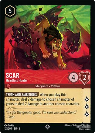 (127/204)  Scar - Heartless Hunter - Azurite Sea  Cold Foil