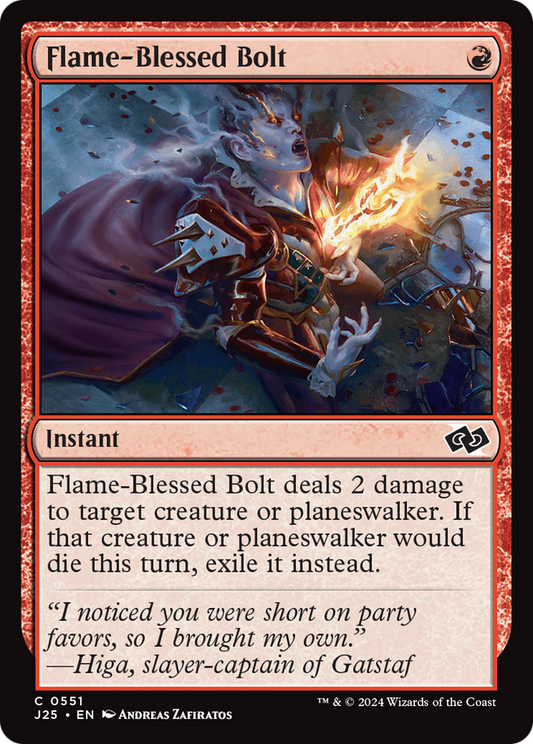 Flame-Blessed Bolt (J25-551) - Foundations Jumpstart