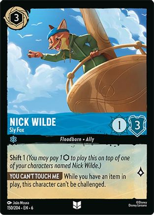 (150/204)  Nick Wilde - Sly Fox - Azurite Sea  Normal