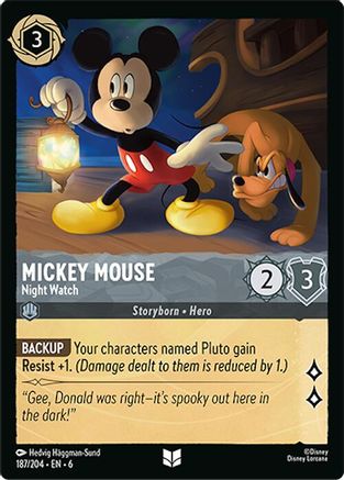 (187/204)  Mickey Mouse - Night Watch - Azurite Sea  Normal