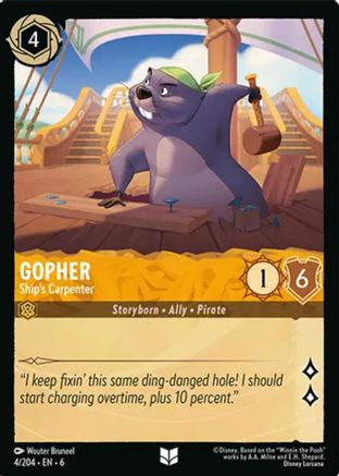 (004/204)  Gopher - Ship's Carpenter - Azurite Sea  Cold Foil