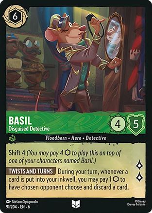(091/204)  Basil - Disguised Detective - Azurite Sea  Cold Foil