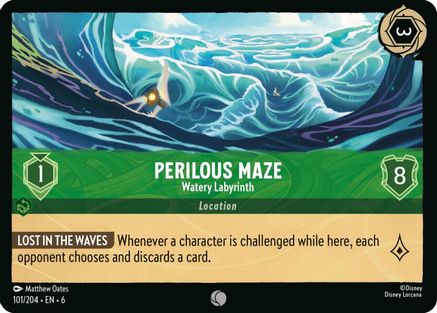 (101/204)  Perilous Maze - Watery Labyrinth - Azurite Sea  Cold Foil