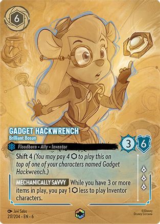 (217/204) Gadget Hackwrench - Brilliant Bosun (Enchanted) - Azurite Sea Holofoil