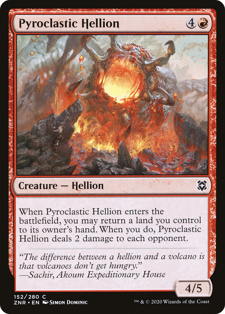 Pyroclastic Hellion (ZNR-152) - Zendikar Rising Foil