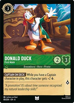 (080/204)  Donald Duck - First Mate - Azurite Sea  Cold Foil