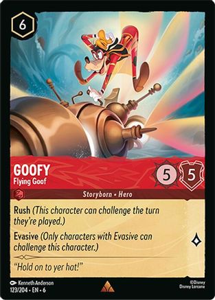 (123/204)  Goofy - Flying Goof - Azurite Sea  Cold Foil