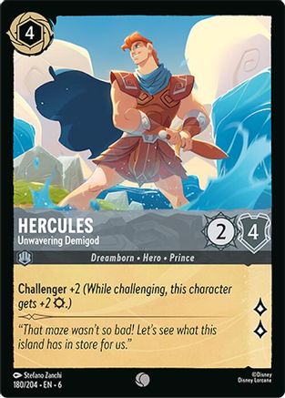 (180/204)  Hercules - Unwavering Demigod - Azurite Sea  Cold Foil