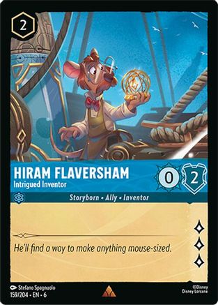 (159/204)  Hiram Flaversham - Intrigued Inventor - Azurite Sea  Cold Foil