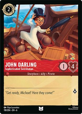 (118/204)  John Darling - Sophisticated Swordsman - Azurite Sea  Cold Foil