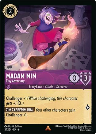 (037/204)  Madam Mim - Tiny Adversary - Azurite Sea  Cold Foil