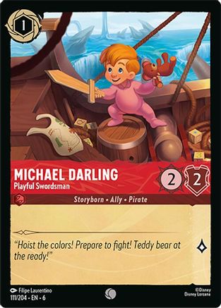 Michael Darling - Playful Swordsman (111/204) - Azurite Sea Cold Foil