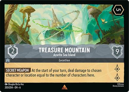 (203/204)  Treasure Mountain - Azurite Sea Island - Azurite Sea  Cold Foil
