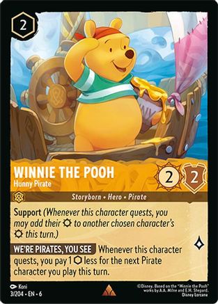(003/204)  Winnie the Pooh - Hunny Pirate - Azurite Sea  Cold Foil