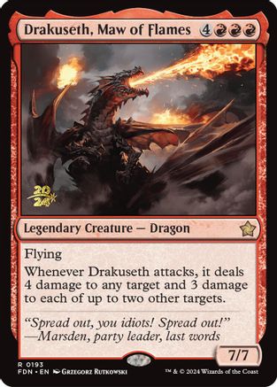 Drakuseth, Maw of Flames (FDN) (-193) - Prerelease Cards Foil