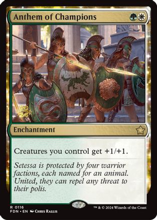 Anthem of Champions (-116) - Prerelease Cards