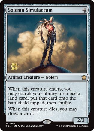 Solemn Simulacrum (FDN) (-257) - Prerelease Cards Foil