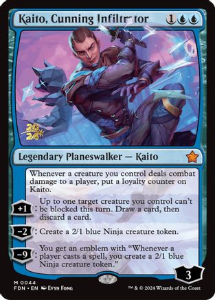 Kaito, Cunning Infiltrator (-044) - Prerelease Cards Foil