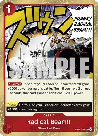 (OP01-029) Radical Beam!! (Jolly Roger Foil) - Premium Booster -The Best- Foil
