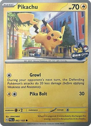 Pikachu (Rain City Showcase) (62/null) - Miscellaneous Cards & Products  - Promo