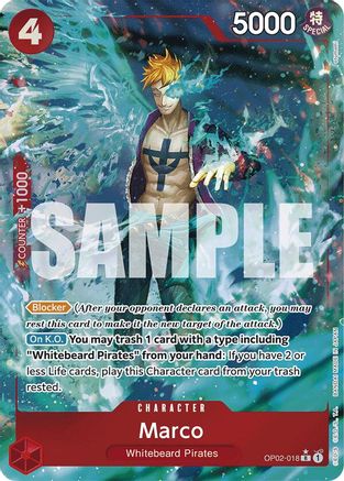 (OP02-018) Marco (Full Art) - Premium Booster -The Best- Foil