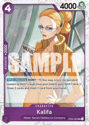 (OP03-060) Kalifa (Jolly Roger Foil) - Premium Booster -The Best- Foil