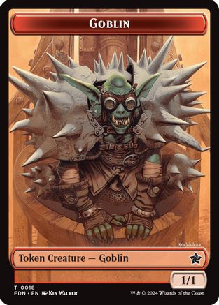 Goblin // Insect Doubled-Sided Token (-18 // 21) - Foundations Foil