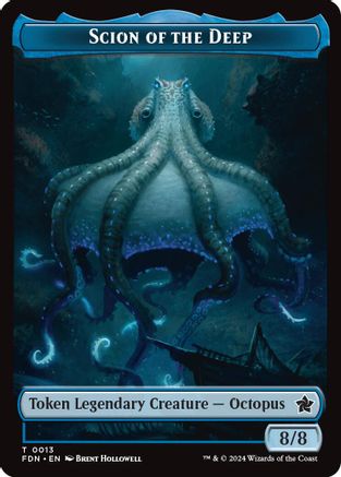 Scion of the Deep // Koma's Coil Doubled-Sided Token (-13 // 11) - Foundations