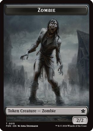 Zombie // Goblin Doubled-Sided Token (-15 // 21) - Foundations Foil