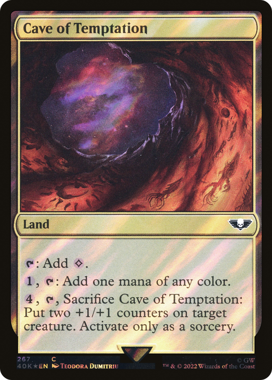 Cave of Temptation (Surge Foil) (40K-267★) - Warhammer 40,000 Commander Foil