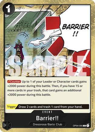 Barrier!! (Jolly Roger Foil) (OP04-095) - Premium Booster -The Best- Foil