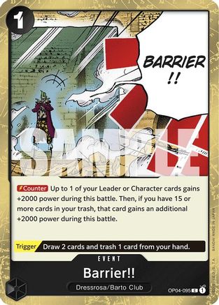(OP04-095) Barrier!! (Jolly Roger Foil) - Premium Booster -The Best- Foil
