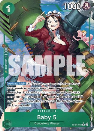 (OP05-034) Baby 5 (OP05-034) (Alternate Art) - Premium Booster -The Best- Foil