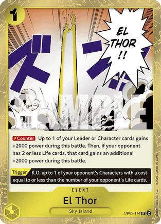 El Thor (Jolly Roger Foil) (OP05-114) - Premium Booster -The Best- Foil